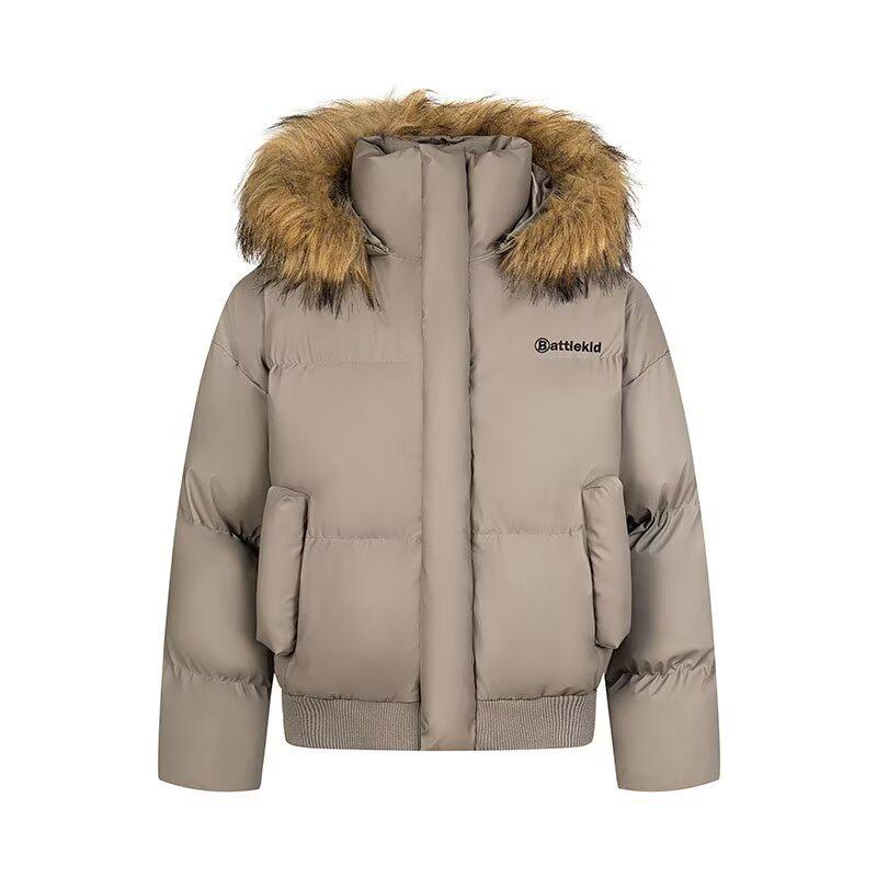 

Куртка унисекс из искусственной кожи в американском стиле со съемным меховым воротником - теплая и ретро-зимняя модель 2XL