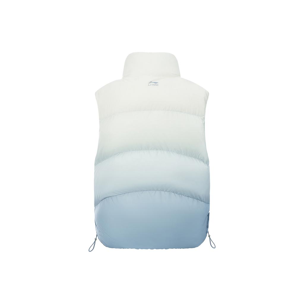 Li-Ning Sports Lifestyle Series Versatile Loose Fit Stand Collar Simple Comfortable Thick Gradient Down Vest Women Vest AMRV068-8