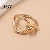 Versatile Scarf Ring Irregular Ring, Elegant Knotted Heart Silk Buckle Clip, Shawl Holder Wrap Fastener for Coat Collar Belt, Fashionable Accessory