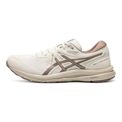 Gel-Contend 7 Tejido Cómodo Cuero Sintético Amortiguación Transpirable Rebote Zapatillas de Running Casual de Caña Baja Mujer zapatilla Blanco 1012B540-100