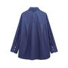 2025 Spring Women's Fashionable Loose European & American Style Pocket Shirt