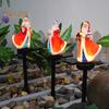 Santa Claus Solar Lights Resin Santa Figurine Waterproof Christmas Stake Light Outdoor Decor Statue Landscape LED Light for Home Yard Lawn