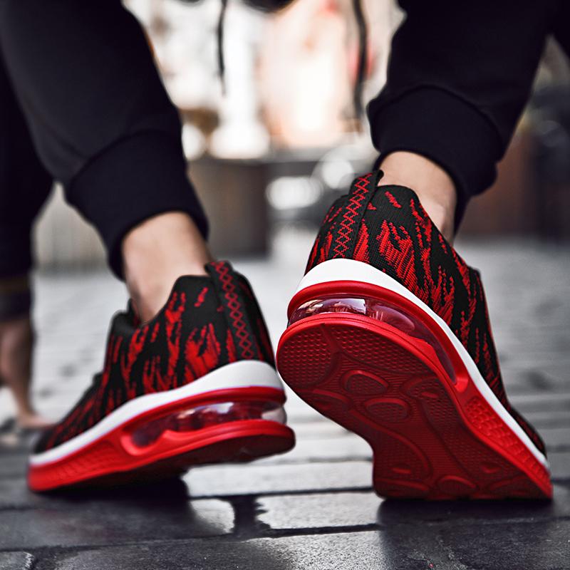 New Flying Woven Breathable Running Shoes Men's Explosive Cushioned Cushioned Sports Shoes Springback Running Shoes