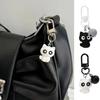 1pc/2pcs Cute Black White Cat Keychain Funny Creative Versatile Pendant Backpack Hangings Key Ring Accessories Jewelry Gifts