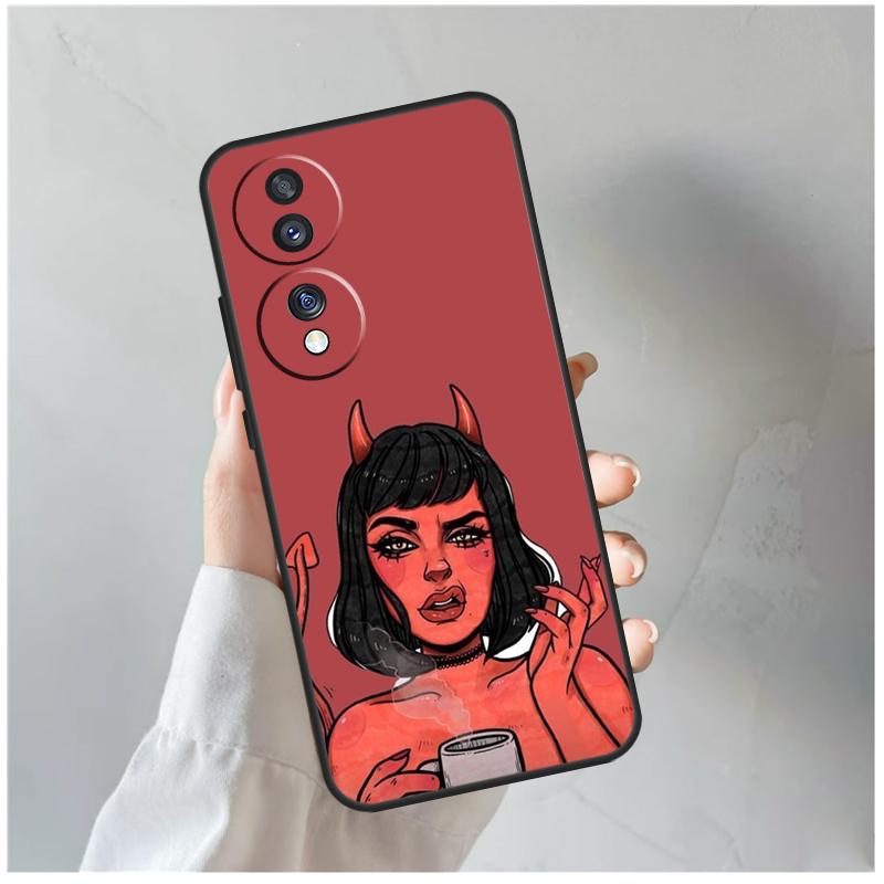 Devil Woman For Honor Magic 5 6 7 8 Pro Case For Honor 200 400 Lite 50 70 90 X8c X8b X9a X9b X9c X9d Win