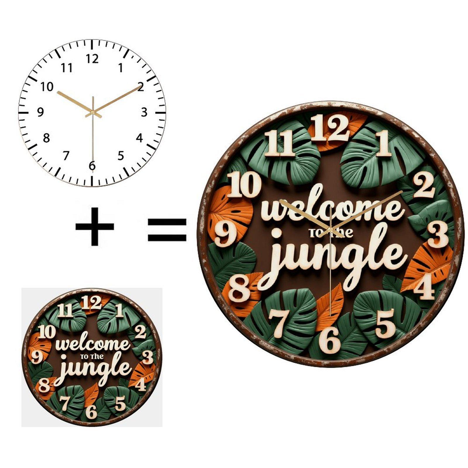 30x30cm Round Glass Wall Clock that Reflects an Eye for Quality and Detail (White,12 in(30.48cm))