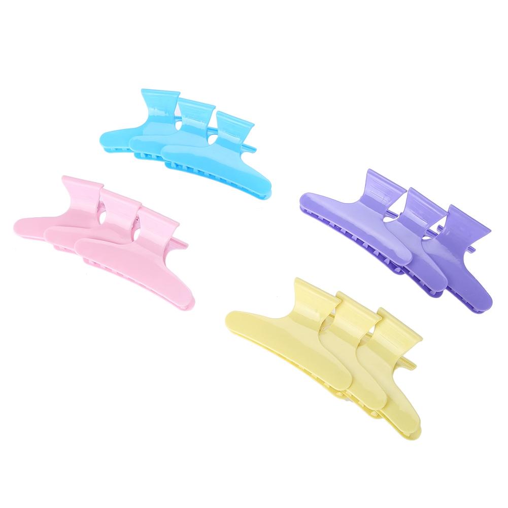 12Pcs Set Butterfly Holding Hair Clip Hair Section Claw Clamps Hairdressing Tool