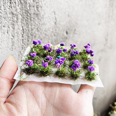 Kreatives Mini-Blumenmodell Blumenhöhe 20mm Gras Sandtisch DIY-Material Kunstrasen Miniaturgras Buschpflanze