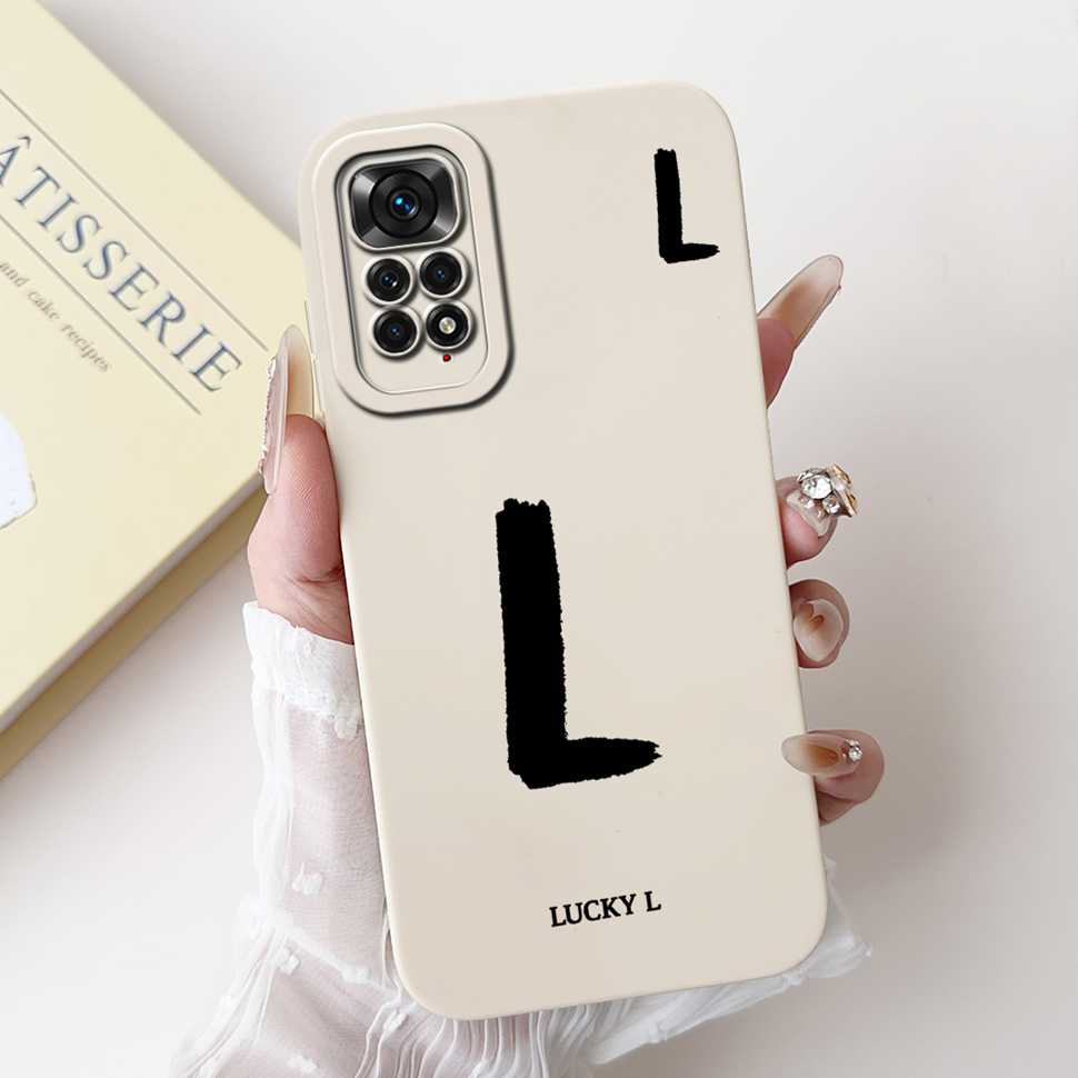 For Xiaomi Redmi Note 11 4G Case Cute Letters Soft Phone Cases For Redmi Note 11 S 11S Note11 4G Silicon Soft Cover 6.43"