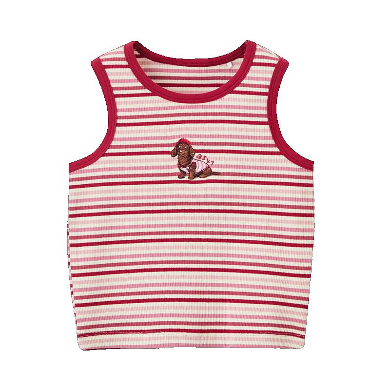 

ASK JUNIOR Girls Striped Sleeveless Vest Top 110