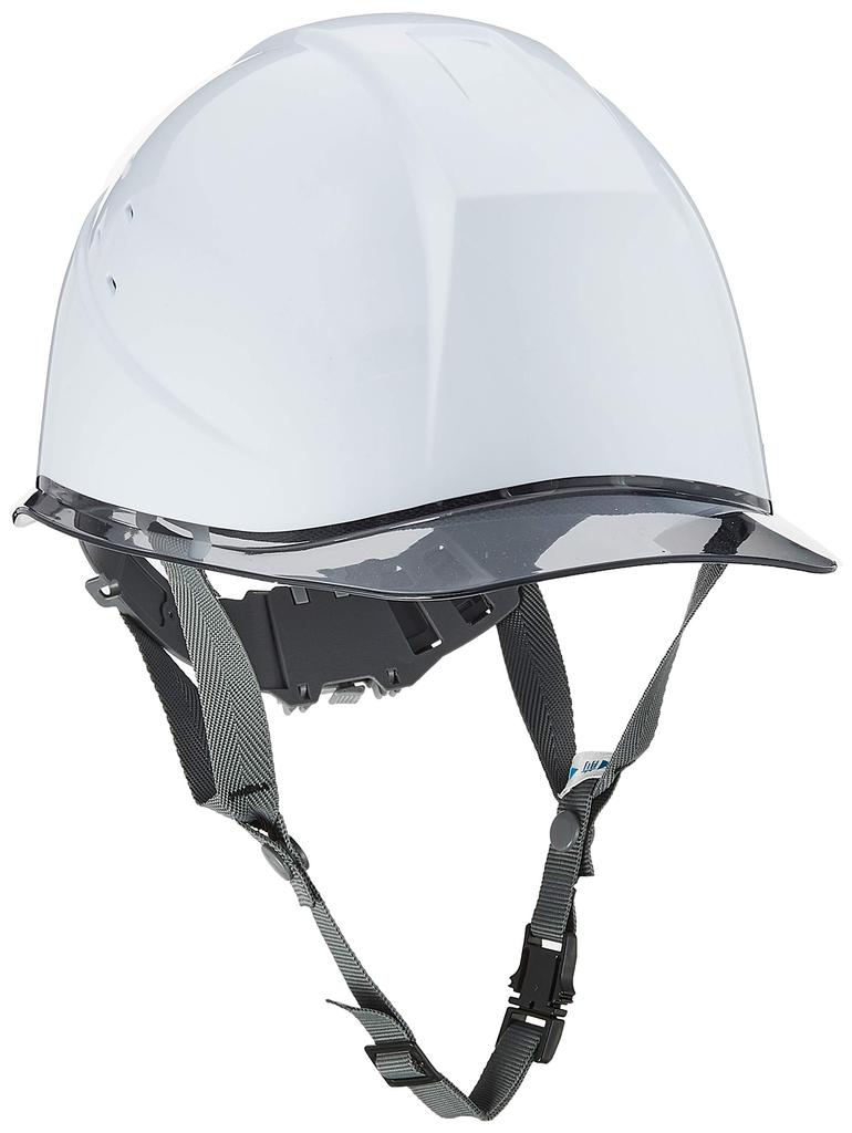 Helmet for Work PC Made with Ventilation Holes Clear Visor SC12PCLV RA [Midori Anzen] Anti-slip White/Smoke