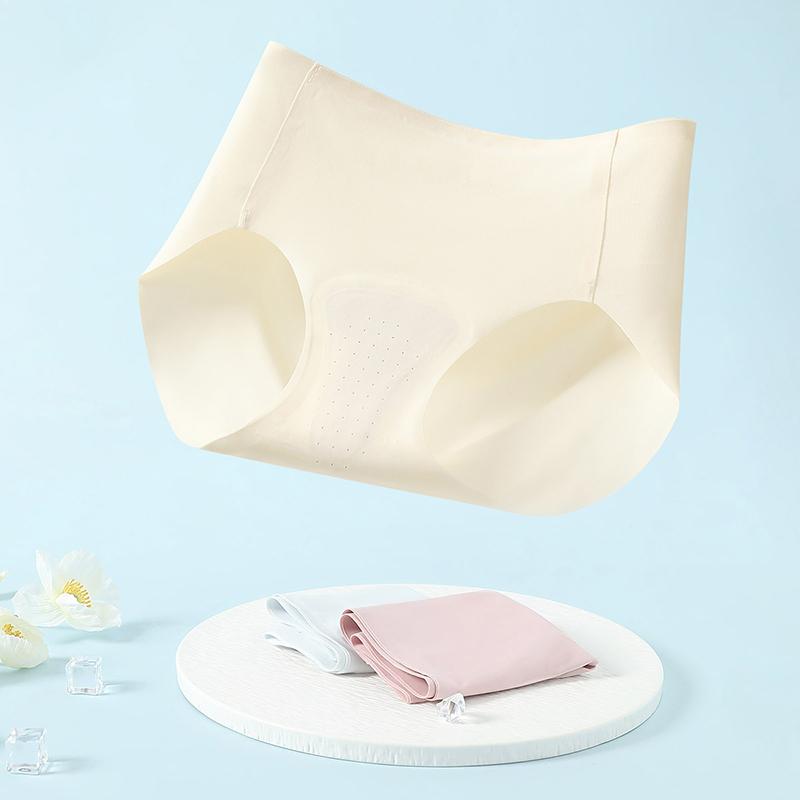 Fentenggan Seamless Naked Feeling Mid High Waisted Underwear for Women (3 Pairs)