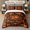 Halloween Theme Custom Text Or Name 3Pcs Bedding Set 1 Flat Sheet & 2 Pillowcases Personalized Home Bedding