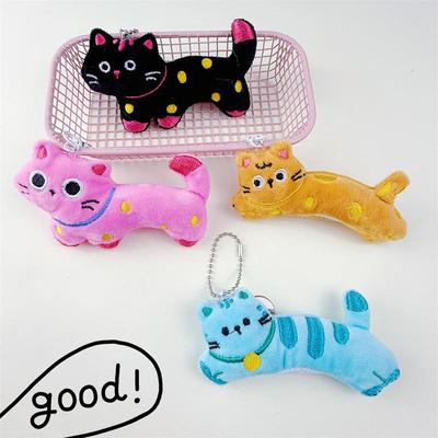 Cartoon Fun Kitten Doll Accessories: Fluffy Keychain, Pendant, Clothing, and Sock Decoration.