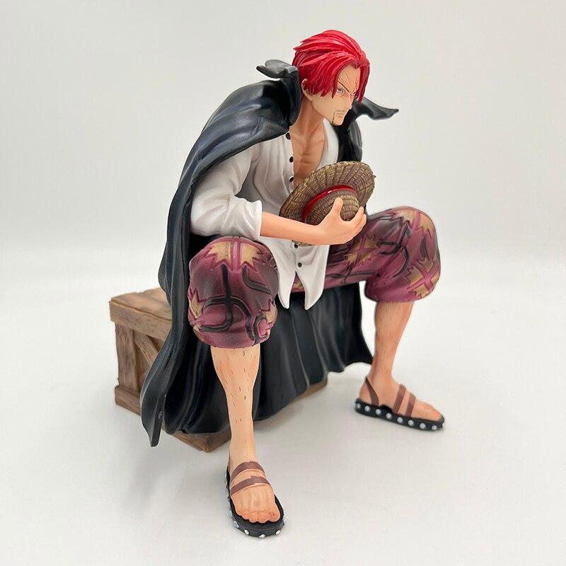 18cm One Piece Shanks Anime Figure Four Emperors Red Haired Shanks Action Figure Adult Collectible Model Doll Toys Gift