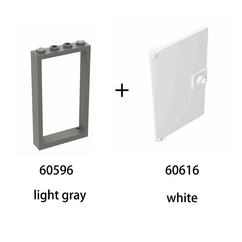 

10pcs1x4x6 door frame smart window compatible with 60596 60616 MOC parts, building block model accessories, children s toys