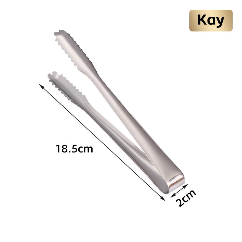 

Thickened Stainless Steel Tongs for Food, Hotel Buffets, Ice, and Sugar Cubes