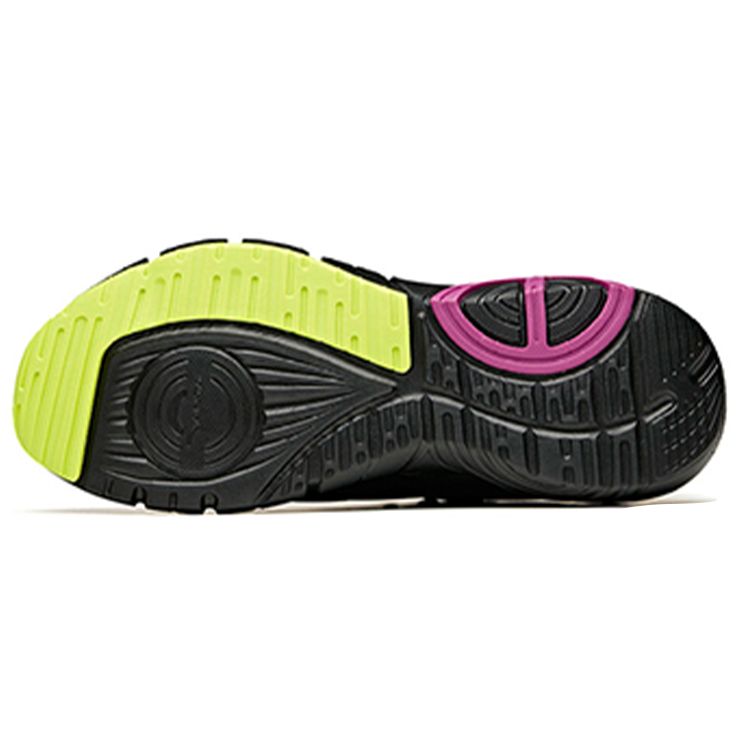 Anta Lightweight Shock Absorbing Low Top Running Shoes Men Sneakers Black Purple Green 912115510-4