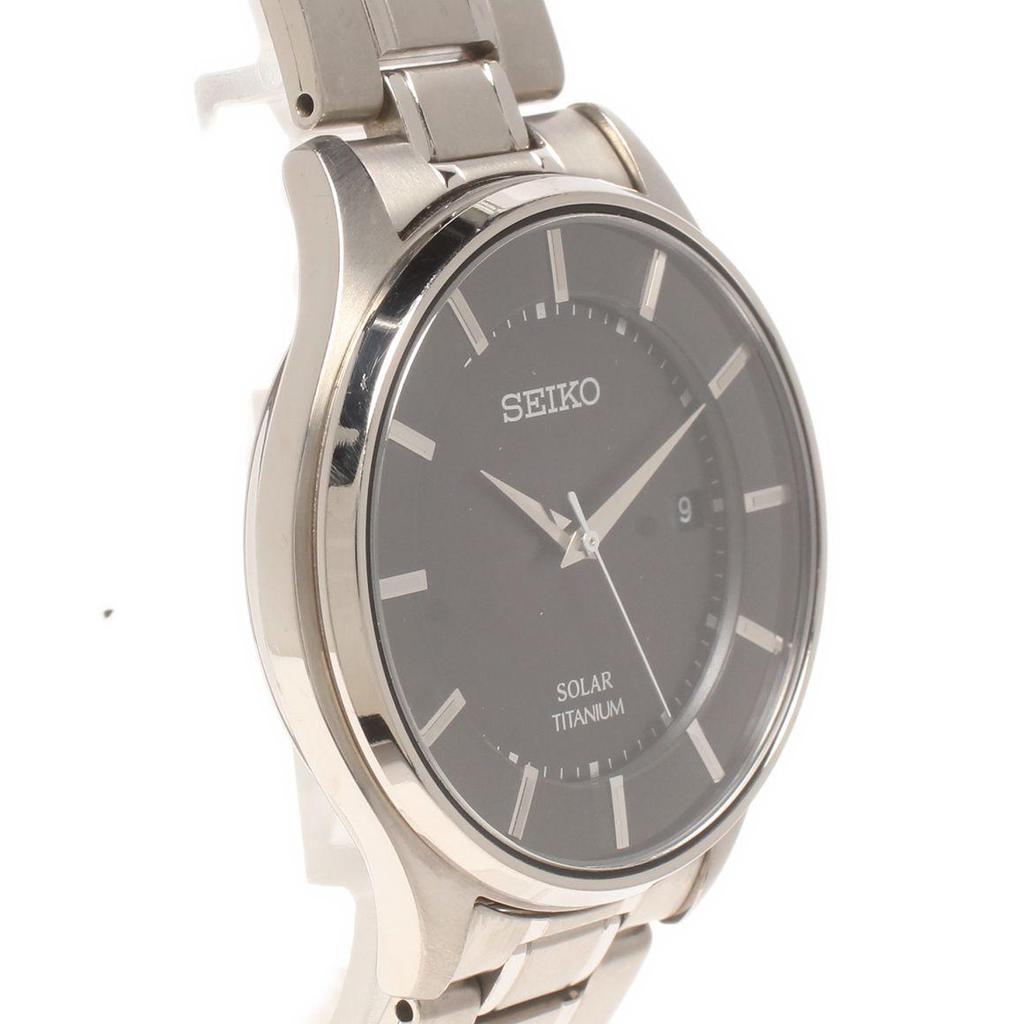 Used Seiko Watch V157-0BX0 Solar Black Men's SEIKO