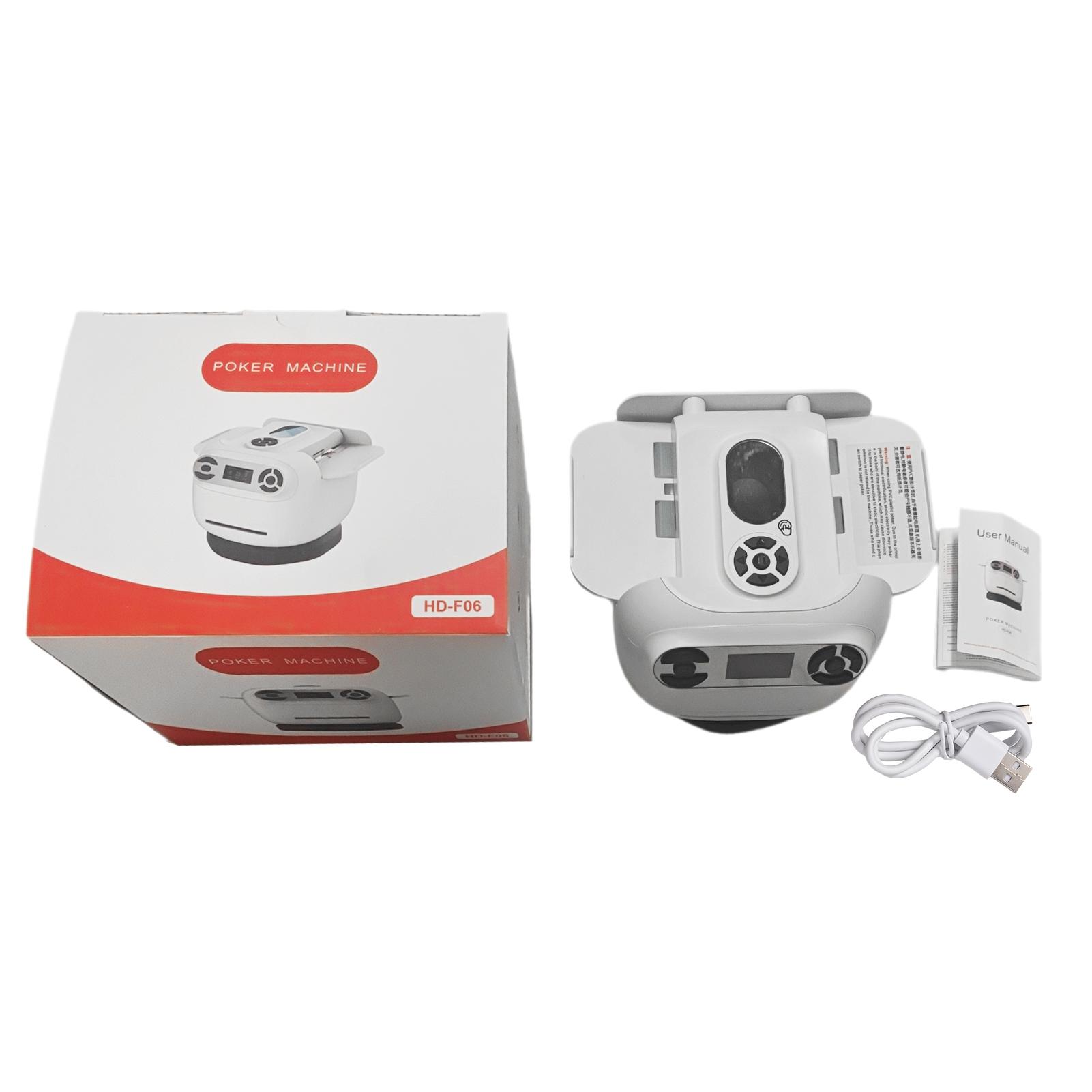 Automatic Card r and Dealer Machine 360 Degree Rotating 2 Deck Electric Casino Card Rechargeable Cordless Poker Dealer Built-in Gamep