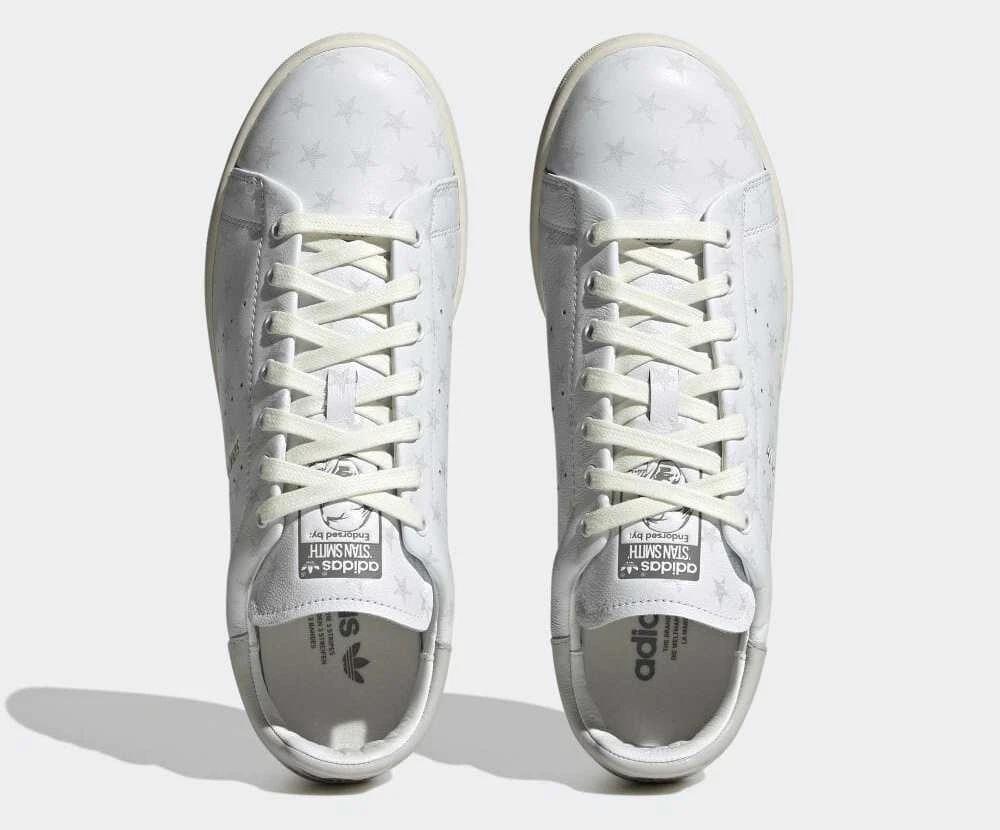 IF9990 atmos × adidas Stan Smith LUX GOLD STAR Off White Grey Sail Ivory
