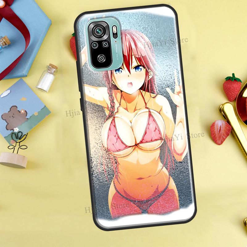 Anime Summer Bikini Girls Case For Xiaomi Redmi Note 11 Pro Note 10 8 9 Pro 9S 10S 11S Cover For Redmi 9 10 9C 9A 9T