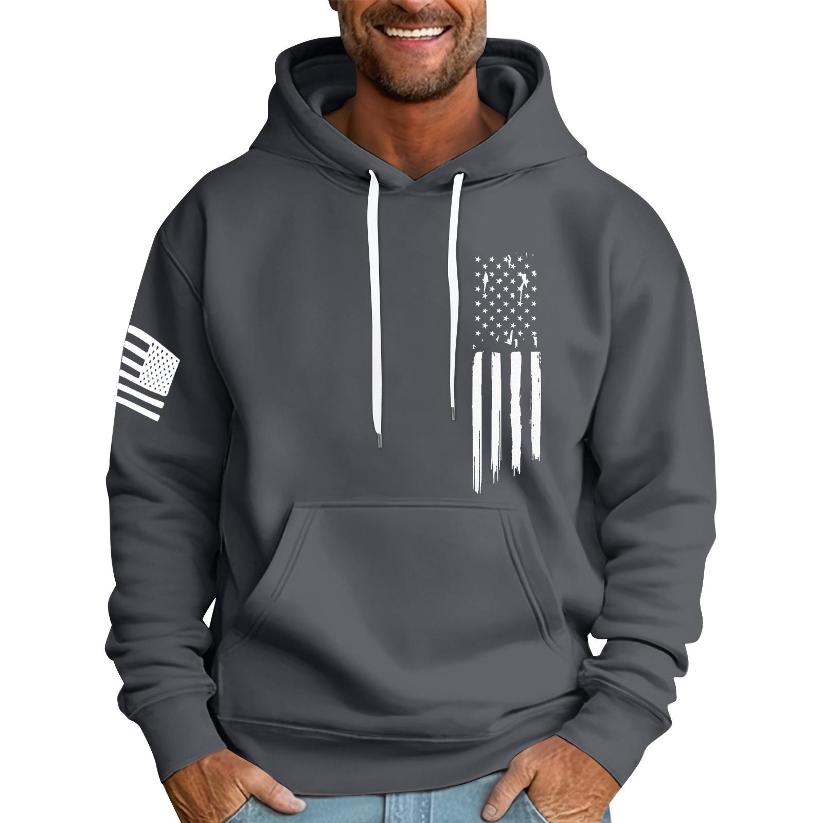 

Мужская свободная толстовка с капюшоном и принтом флага, мужская повседневная модная спортивная толстовка XXXXXXL