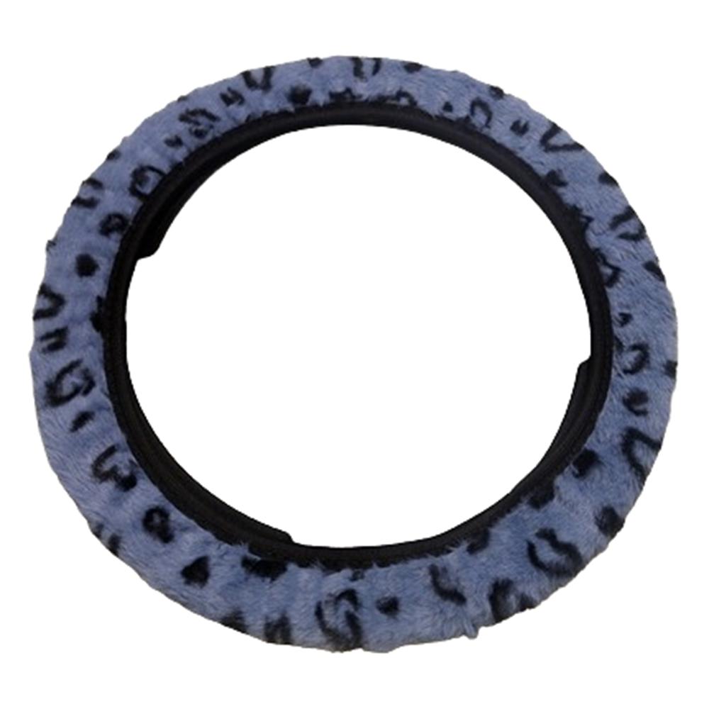 Warm&Cozy Car Steer Wheel Protector Leopard Heart Print Winter Teering Wheel Cover  Women Men