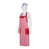 Costume Cosplay Halloween Set Chef Hat Striped Apron Role Play Themed Events