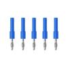 5Pcs 4mm Banana Plug Adapter Strong Connectivity Good Conductivity 4mm To 2mm Conversion Banana PlugBlue