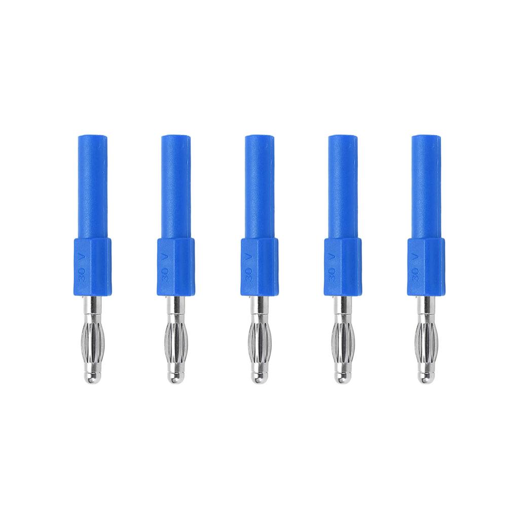 5Pcs 4mm Banana Plug Adapter Strong Connectivity Good Conductivity 4mm To 2mm Conversion Banana PlugBlue