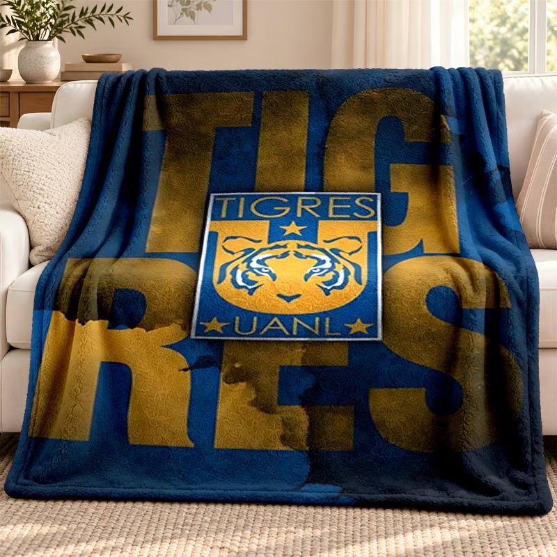 Club Tigres UANL blanket Flannel Blanket Soft Cozy Plush Throw for Sofa Bed Lightweight Home Decoration Outdoor camping