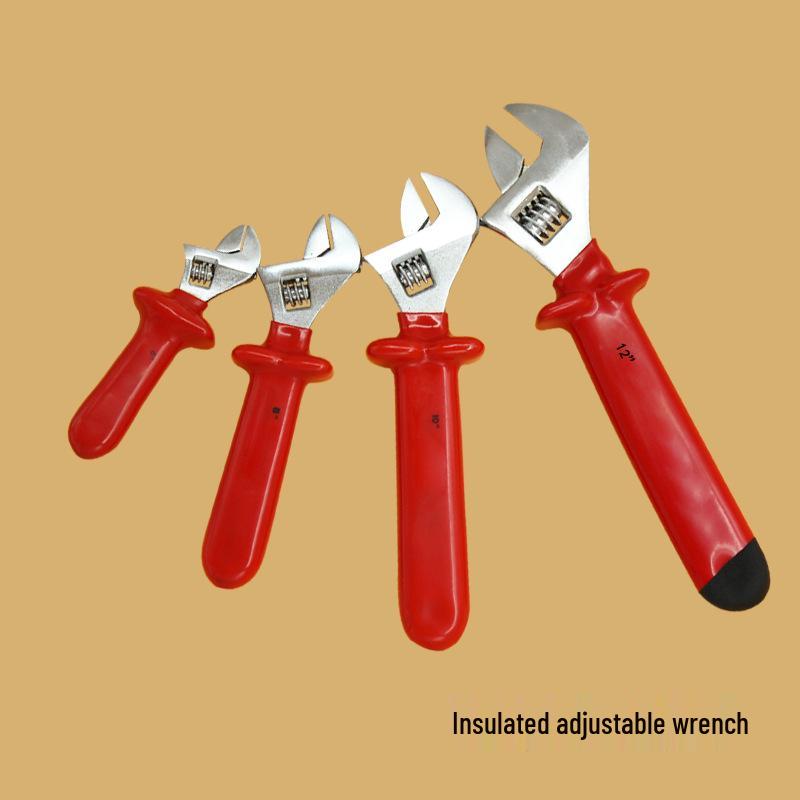 Songjiate 1000V Insulated Large-Opening Adjustable Wrench for Electricians 6-inch Wrench