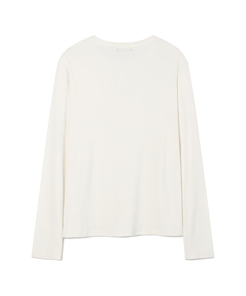 Prairie Henley Neck Ribbed Long Sleeve (Ivory)