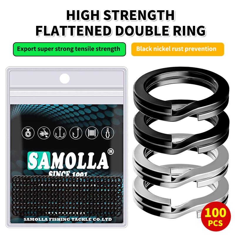 100Pcs Fishing Split Rings Stainless Steel 3.5-12Mm High Quality Strengthen Double Circle Round Snap Pesca Accessories