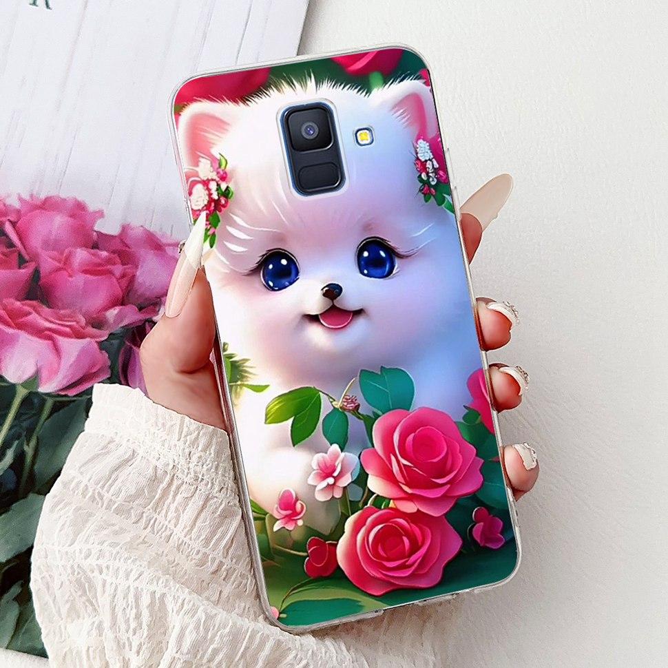 For Samsung Galaxy A6 2018 Case Luxury Painted Cover Soft Silicone Phone Case For Samsung A 6 A6 GalaxyA6 2018 Back Cover Coque
