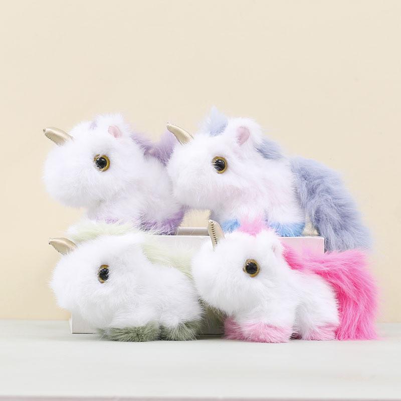 Plush Keychain Unicorn Soft Stuffed Toy Backpack Charm With Pp Cotton For Girls