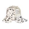 Women's Leopard Print Mesh Ponytail Baseball Cap - Duckbill Sun Hat for Spring/Summer