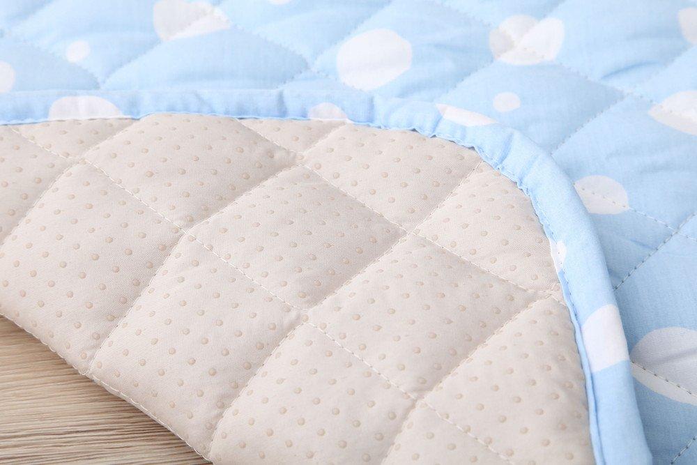 EMOOR Non-Slip "Toddling Play Mat" (L) 200x200cm Polka Dot Blue