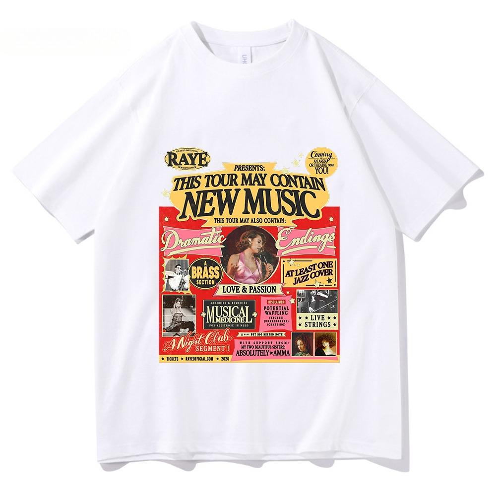 2026 Singer Raye Tour Pattern Womens and Unisexs TShirts with Soft and Trendy Design  Millennium Era
