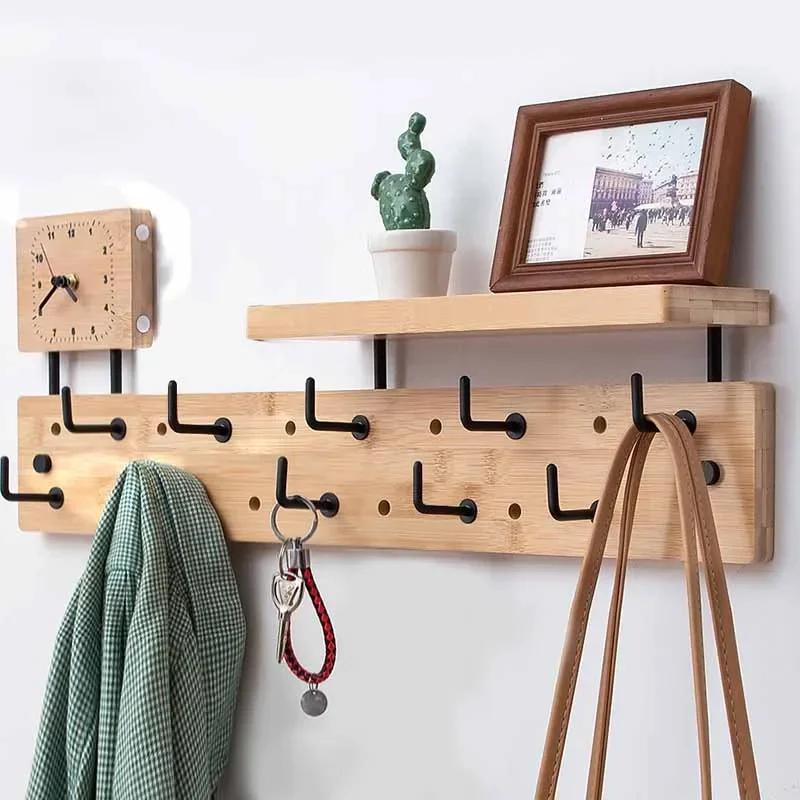 Minimalist Coat Racks Wall Storage Clothes Hangers Space Saving Entrance Hall Hat Backpack Scarf Organizers Hooks Bedroom Shelf