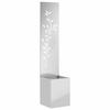 Garden Privacy Screen Floral Silver 32 X 32 X 150 Cm