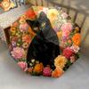 Flower Cats and Dogs  pattern, automatic folding umbrella, portable and foldable design, 8 ribs, a Christmas or birthday gift.