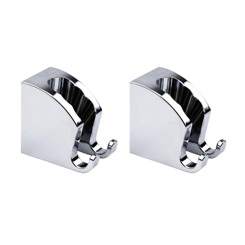 Shower Head Wall Holder with Multifunctional Hook  Not  Drill Shower Head Stand ABS Shower Head Brackets Simple Installs 1
