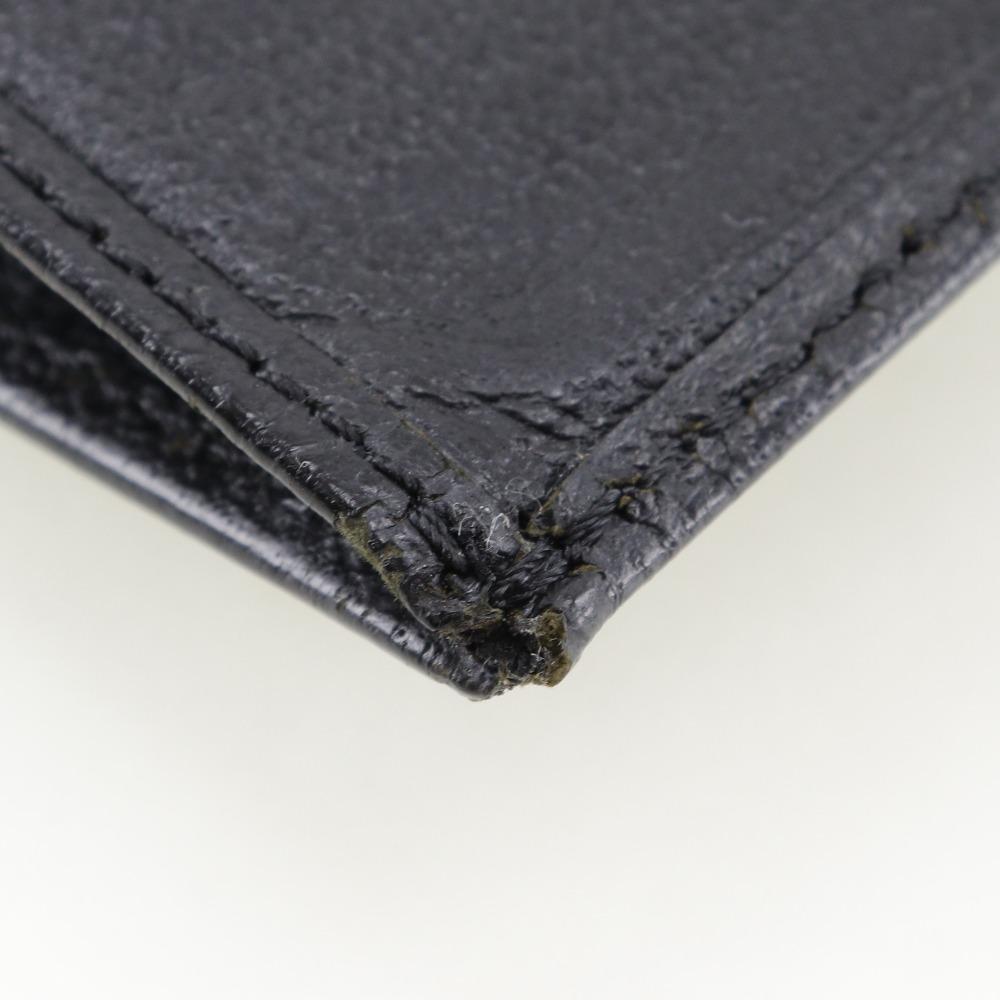 Chanel COCO Mark Bi-Fold Wallet A13456 Double Sided Black Calfskin Women Used