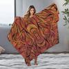 Geometric Pattern Blanket Abstract Triangle Design Cozy Fleece Throw Blanket Decorative Bed Blanket Gift for Women/Men