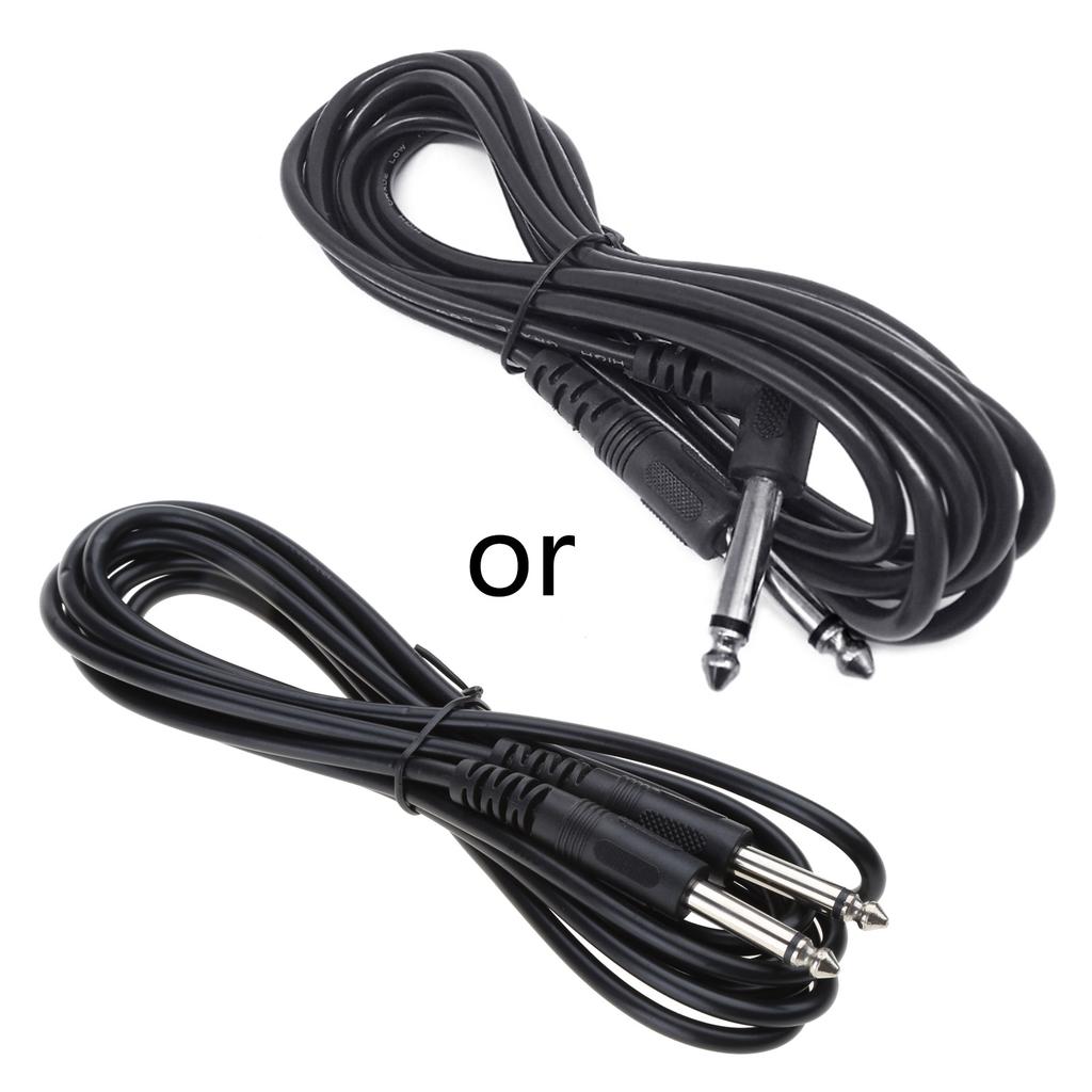 6.35mm 3 Meter 5 Meter Guitar Bass Noiseless Cable 1/4 Inch Mono Jack Plug Guitar Lead Amp Cable Straight To Right-Angle