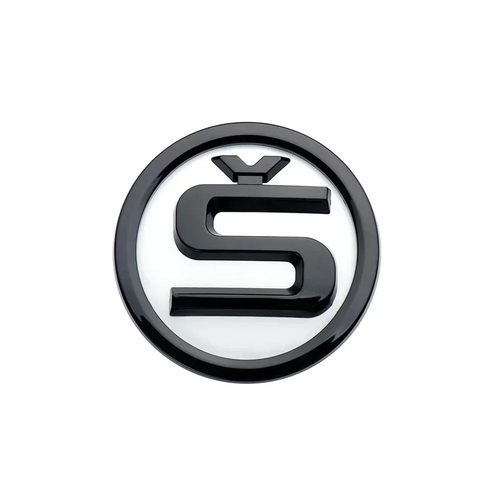 ABCDGI1 Car Sticker 2025 New ABS 80/90/100mm Car Front Hood Badge Bonnet Emblem Trunk Sticker For Skoda Yeti Octavia Kamiq Fabia Kodiaq