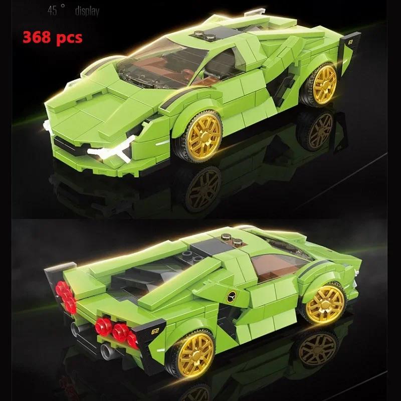 City Speed Sportbil Byggklossar Teknikbil Bil Carro Rennau Voiture Fordon MOC Utbildande Byggleksaker