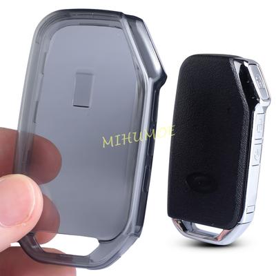 Für Kia Forte Soul K3 K5 K8 Sorento Seltos Cerato Niro Optima Telluride Karneval Schwarz Transparent Auto Schlüssel Fob Fall Abdeckung